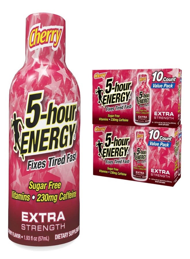5-hour ENERGY مشروب طاقة فائق القوة يدوم 5 ساعات، بنكهة الكرز، 1.93 أونصة، عبوة من 20 مشروبًا، خالي من السكر - Image 1